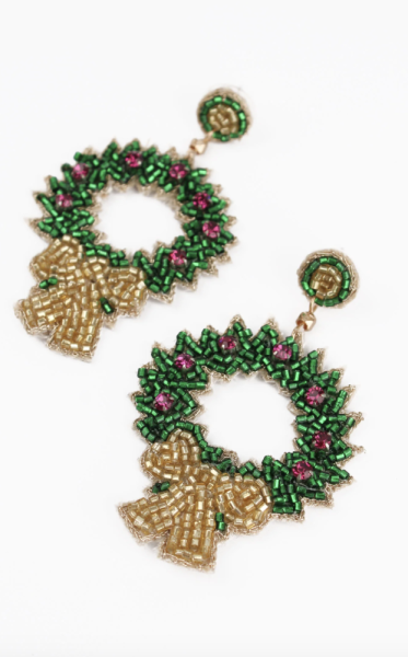 My Doris Christmas Wreath Earrings